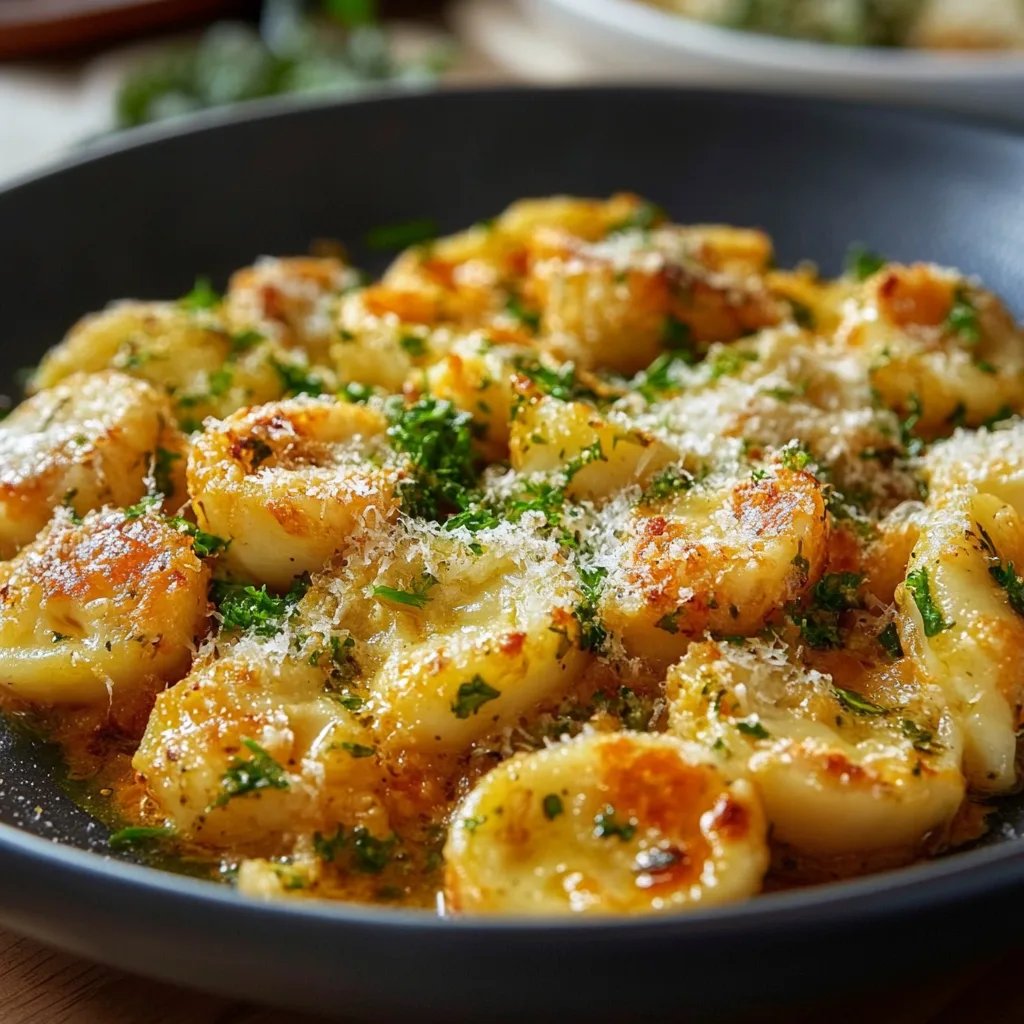 Perfekt gebratener Rosenkohl aus der Pfanne mit Parmesan