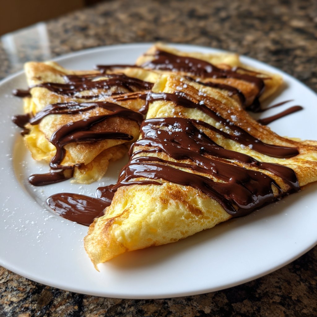 Pfannkuchen mit Schokolade