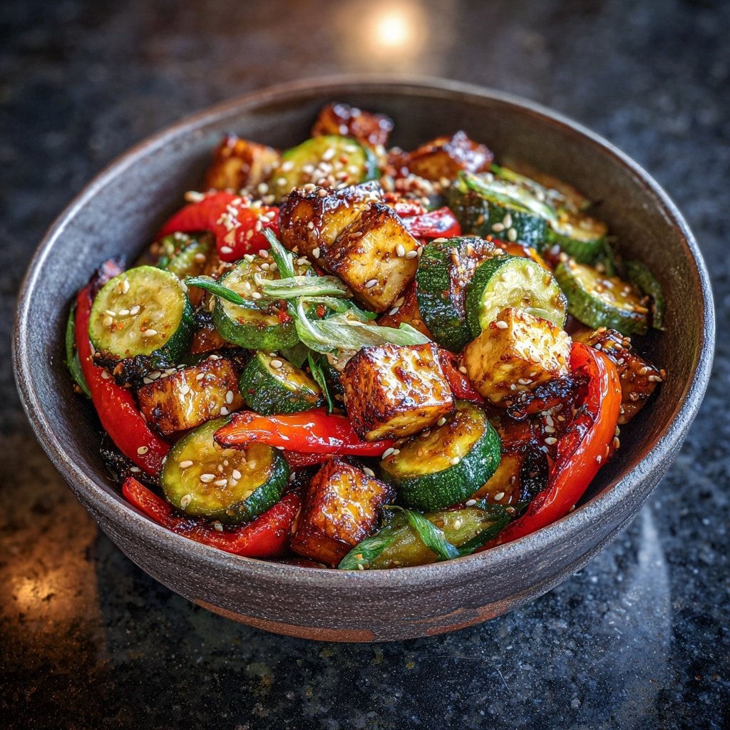 Kalorienarme Gemüsepfanne Mit Tofu