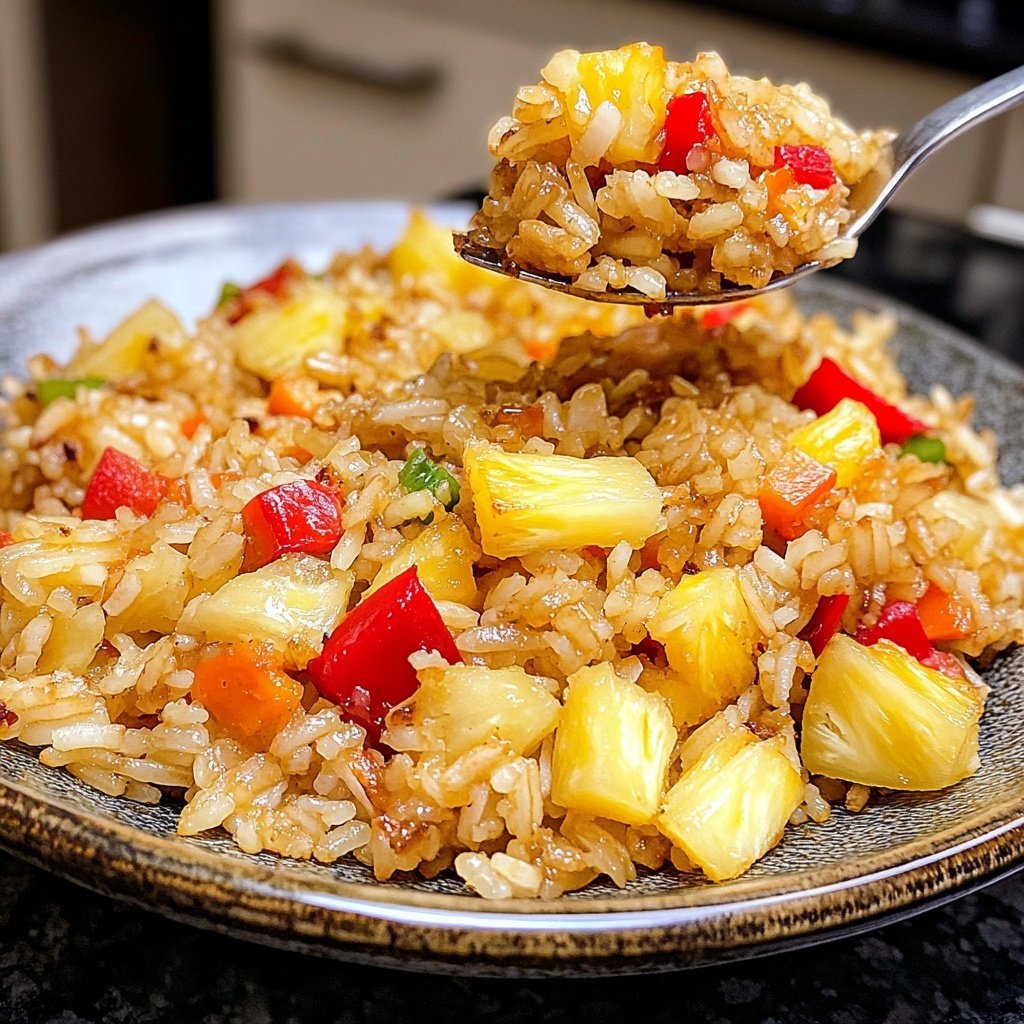 Gebratener Reis mit Ananas