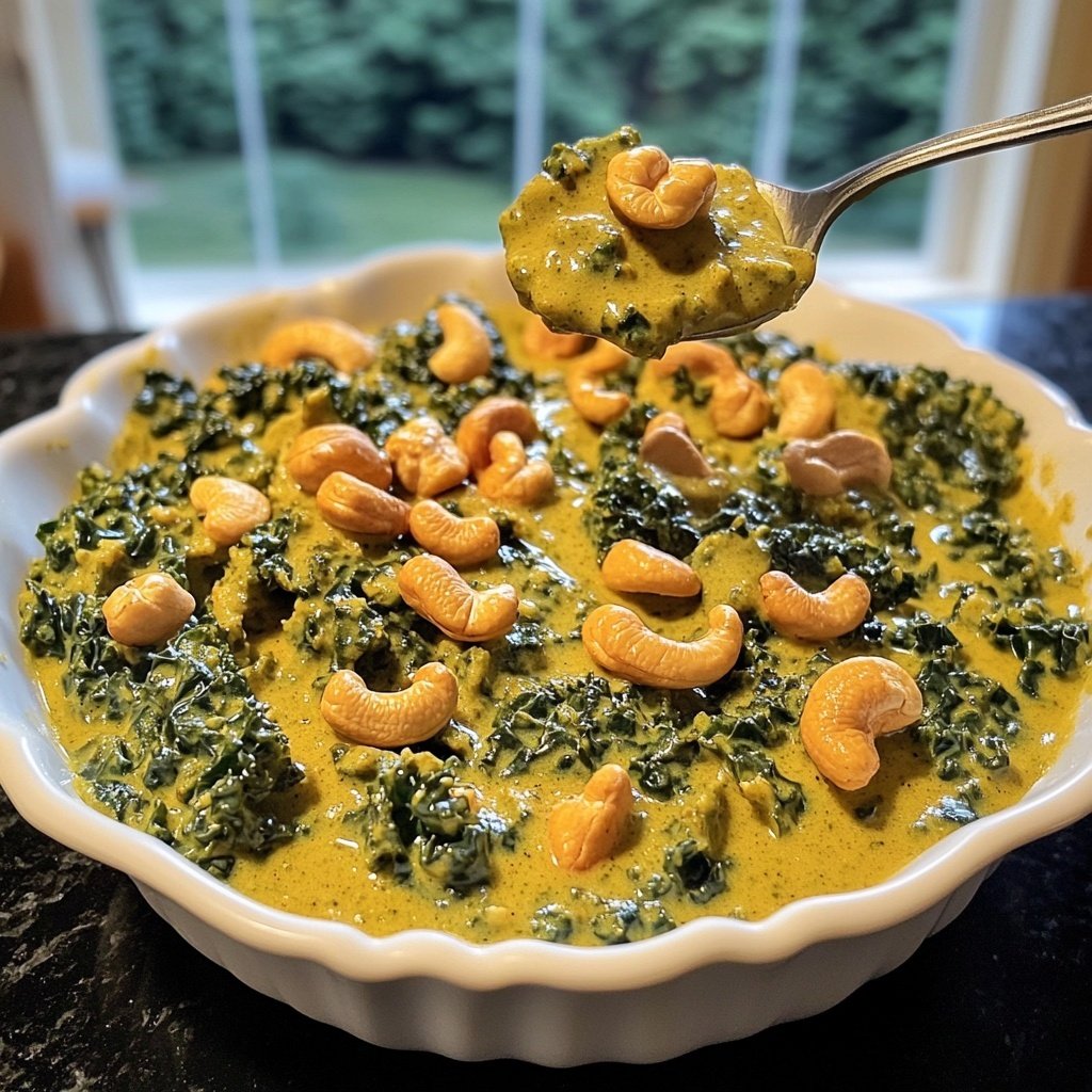 Veganes Grünkohlcurry mit Cashewkernen