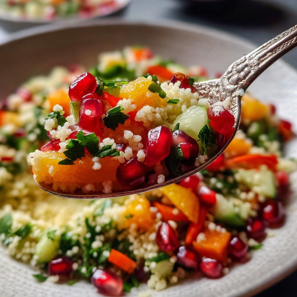 Couscous Salat Mit Granatapfel Zum Grillen