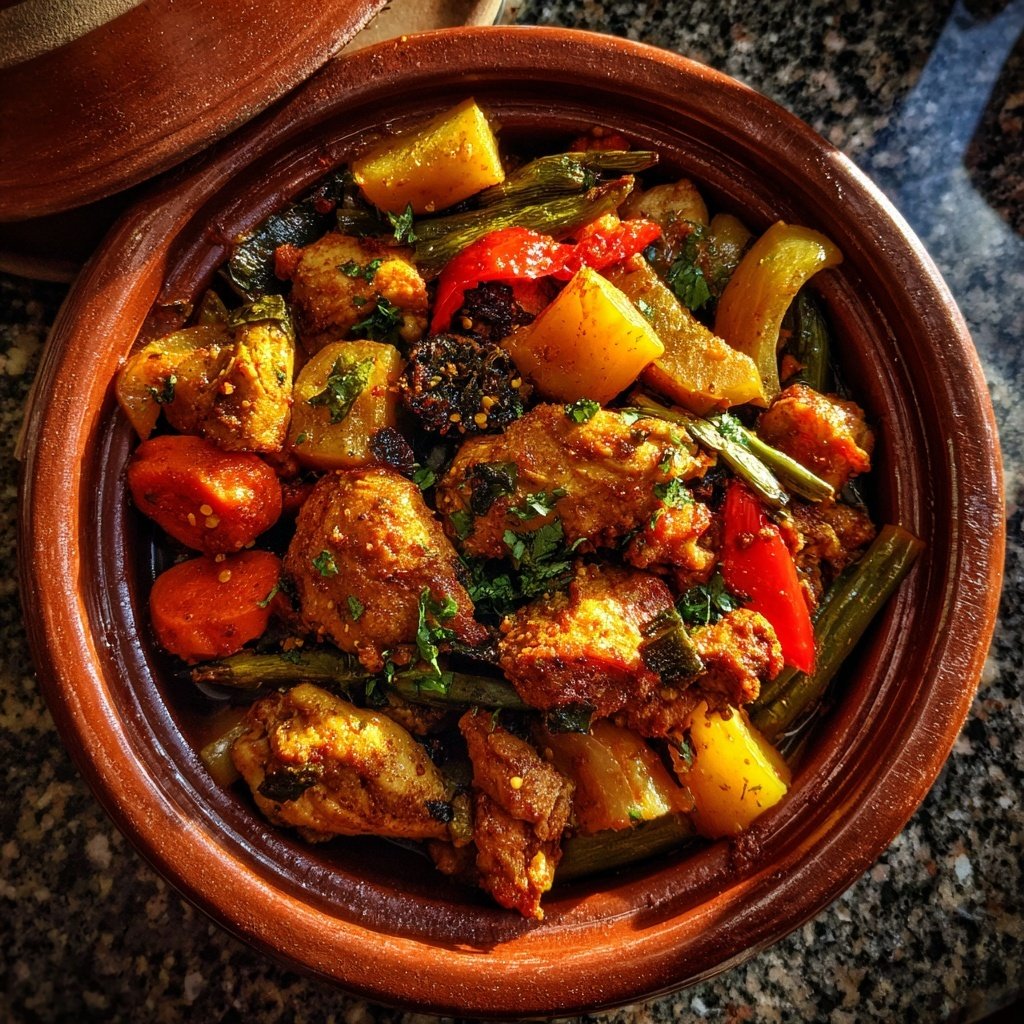 Internationale Küche Marokkanisches Hähnchen-Tagine