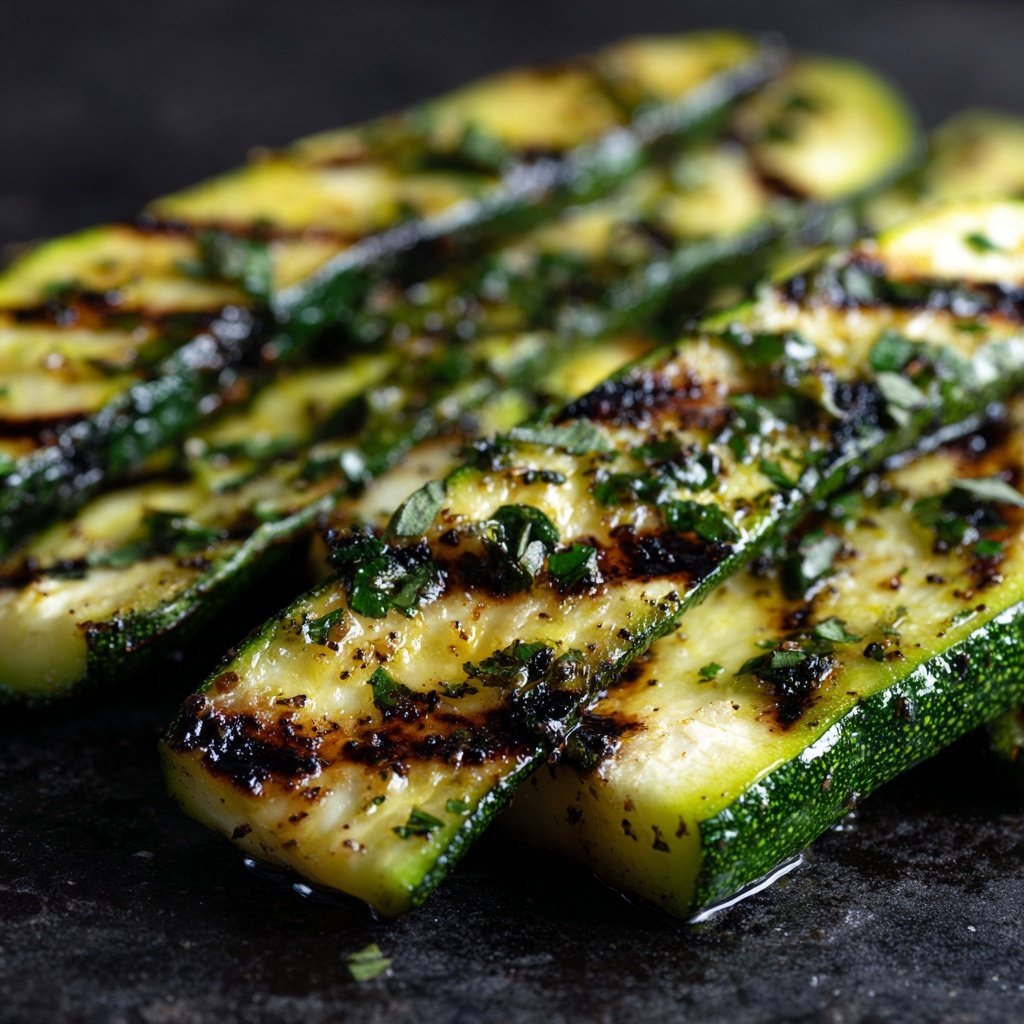 Gegrillte Zucchini Mit Kräuteröl