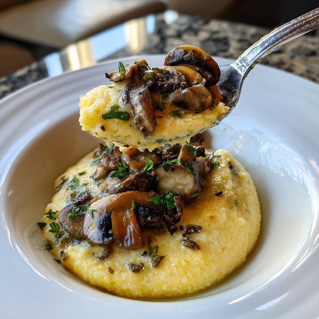 Abendessen mit cremiger Polenta