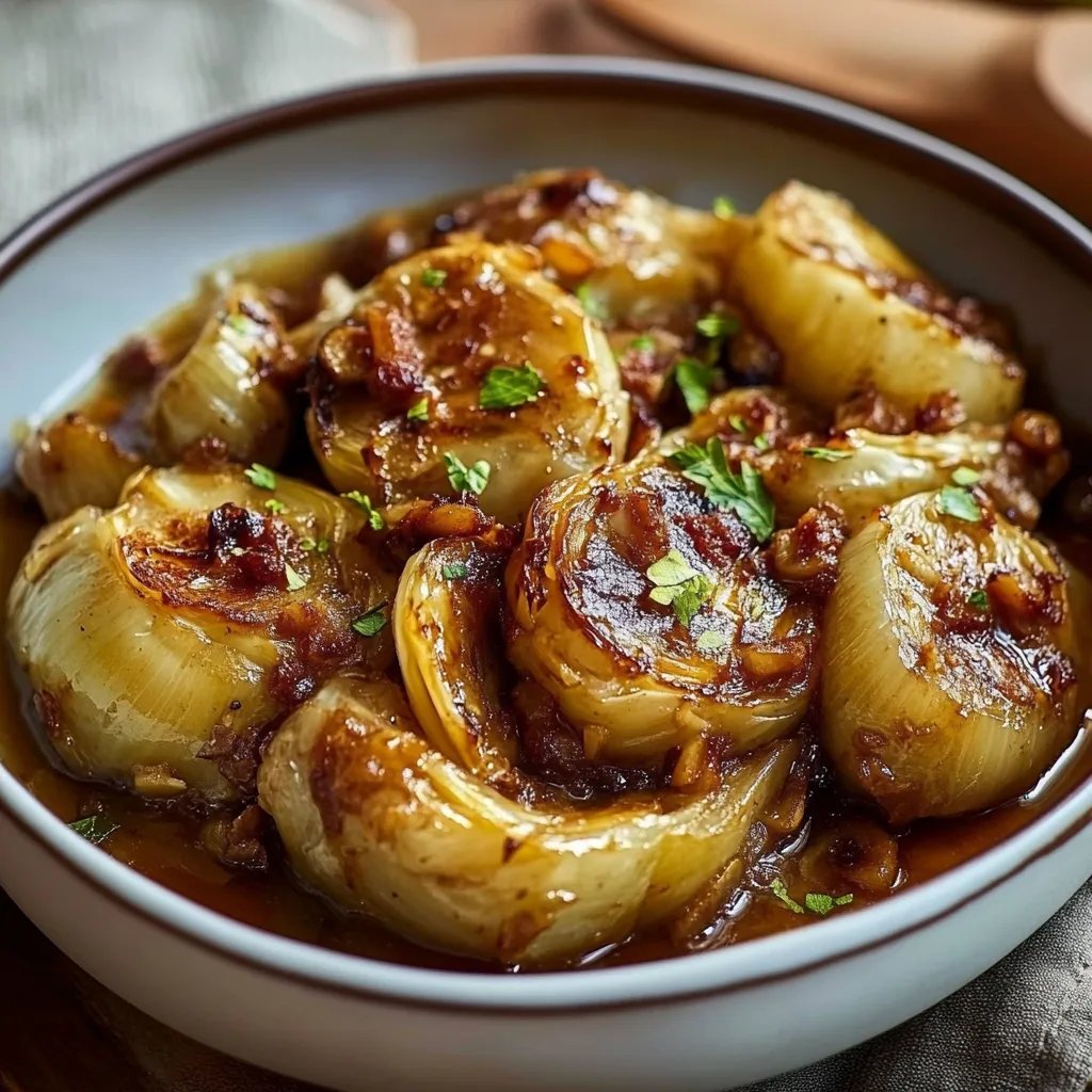 Geschmorter Spitzkohl mit Würziger Sauce