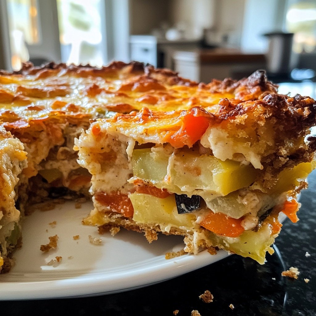 Kartoffelauflauf mit Gemüse