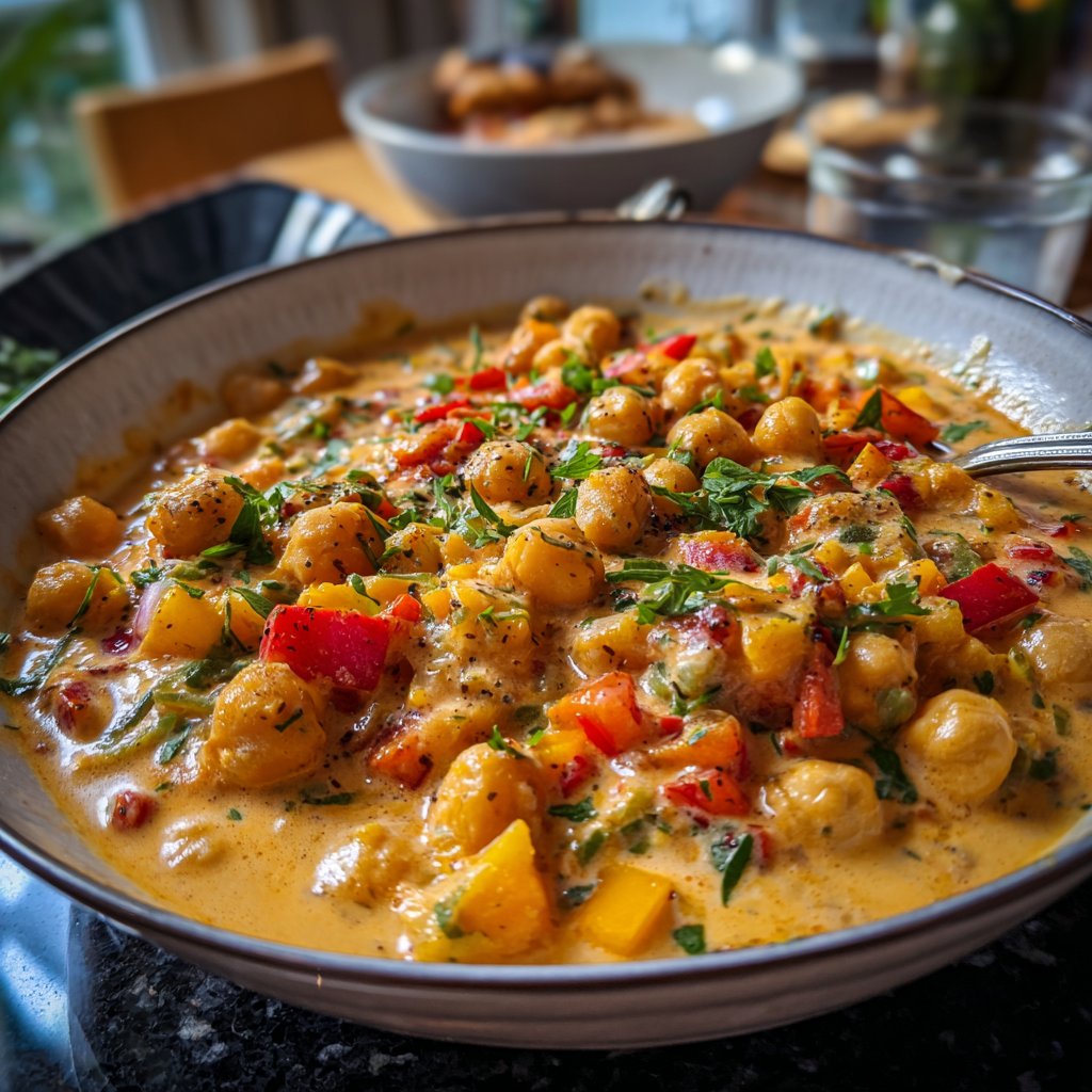 Mittagessen mit Kichererbsen