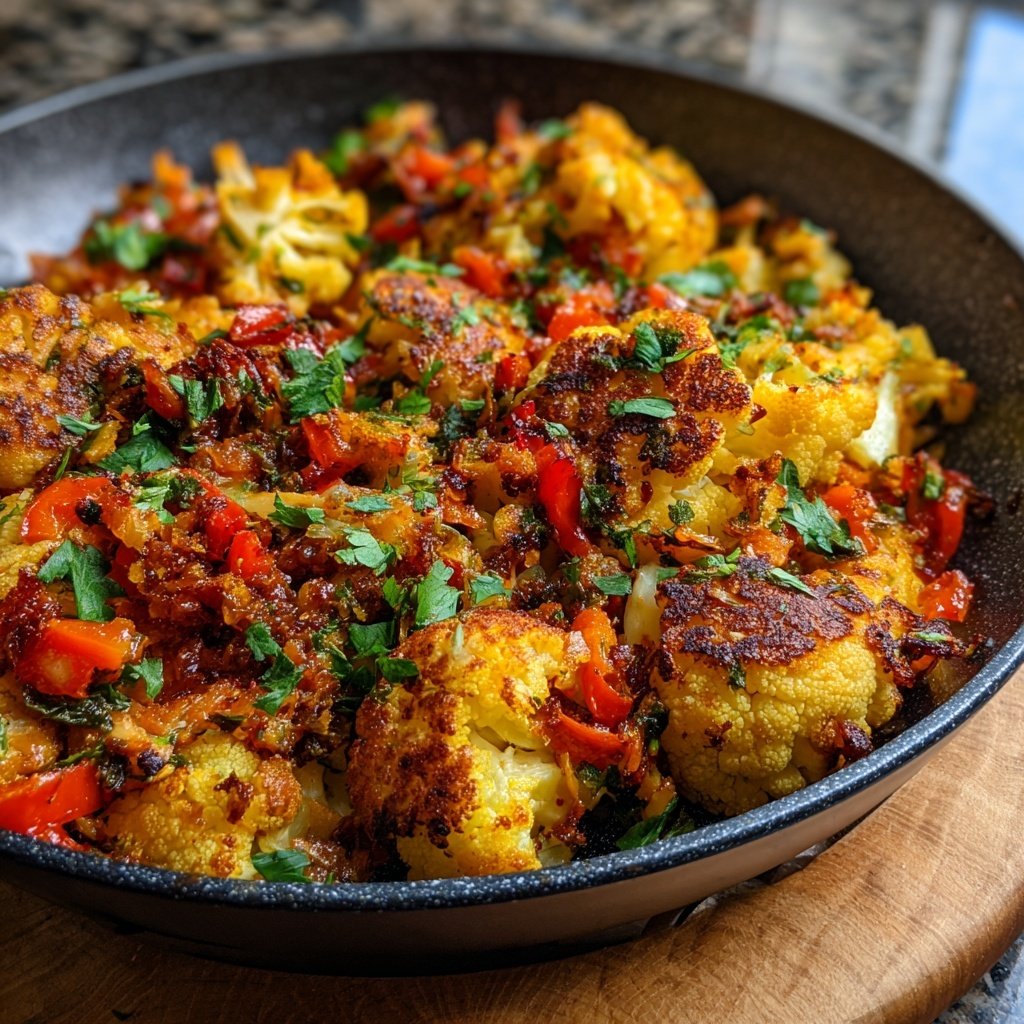 Blumenkohl Pfanne Mediterran