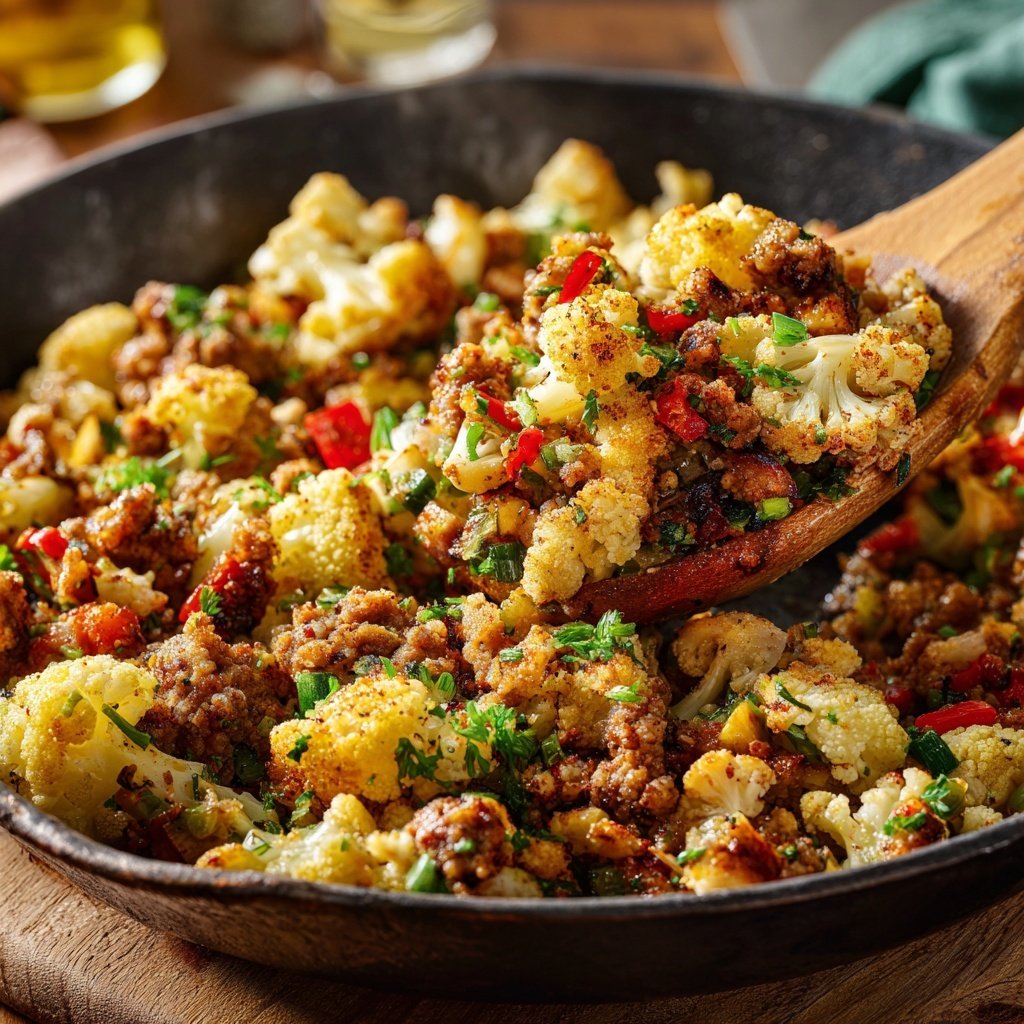 Blumenkohl Hack Pfanne Low Carb