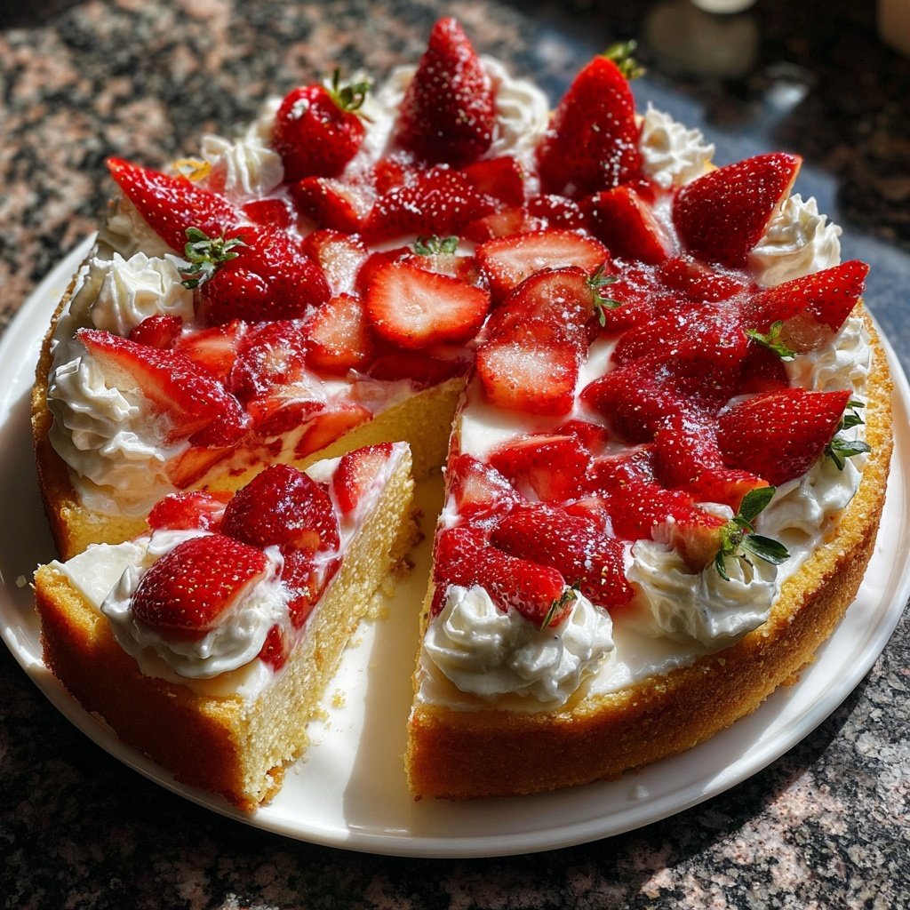 Erdbeerkuchen Mit Sahne