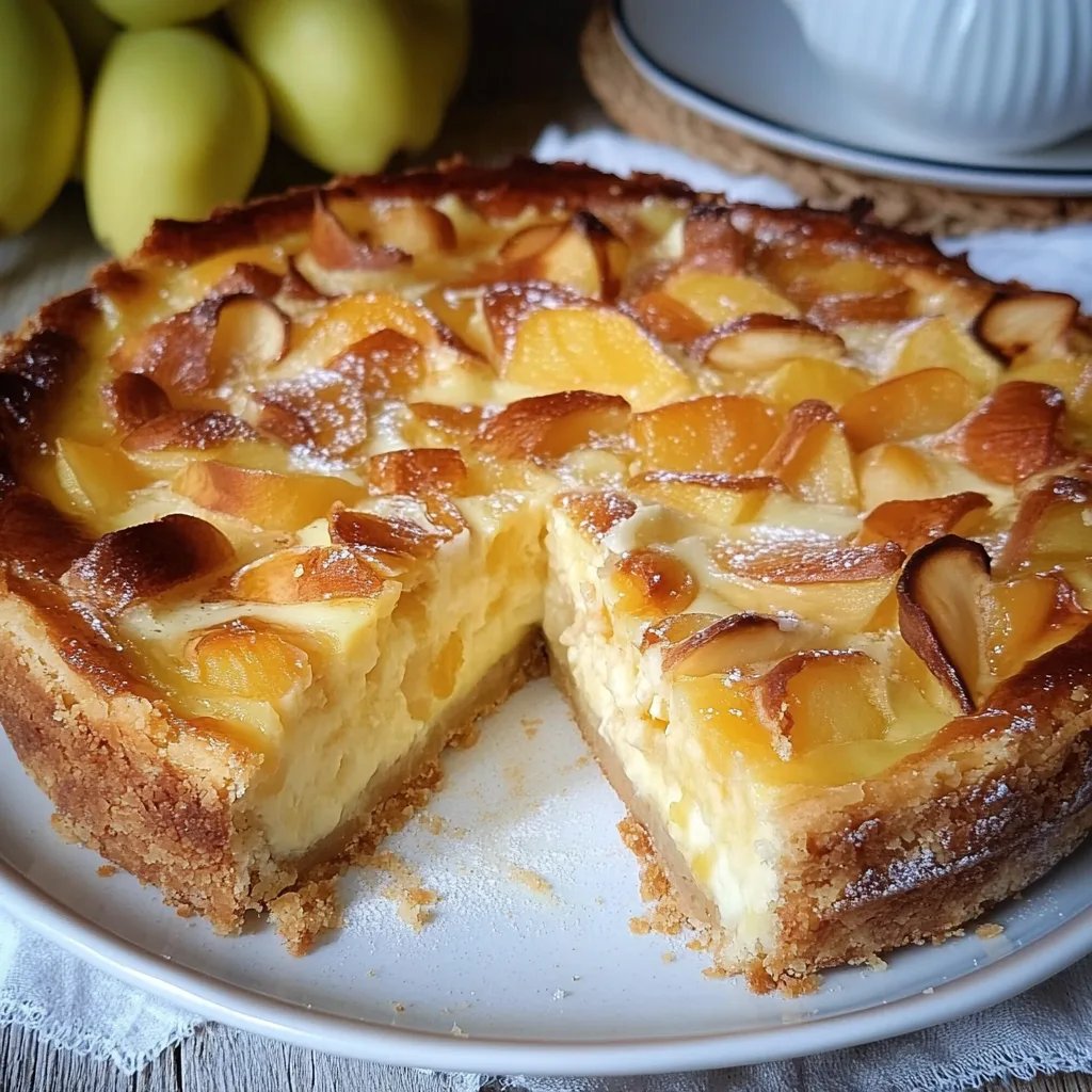 Bratapfelkuchen mit Sahne-Pudding-Füllung