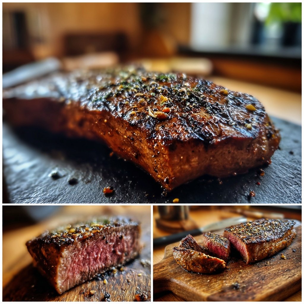 Gegrilltes Steak Mit Knoblauch Pfeffer